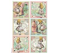 STAMPERIA INTERNATIONAL, KFT Rice Paper Pack A4 Alice Card, One Size