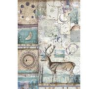 STAMPERIA INTERNATIONAL, KFT RICE PAPER PACK A4 COSMO DEER, One Size