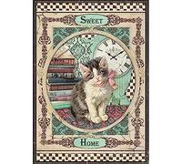 STAMPERIA INTERNATIONAL, KFT Rice Paper Pack A4, Sweet Home Cat, One Size