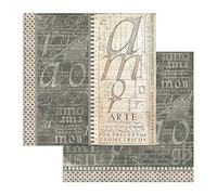 STAMPERIA INTERNATIONAL, KFT SBB744 Scrapbooking Paper Double-Sided Calligraphy Book, 31.5 cm x 30.5 cm
