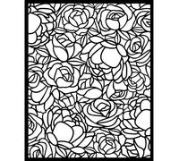 Stamperia International KFT Stamperia 20 x 25 cm Thick Stencil Romance Forever Rose Pattern, Cream, A5
