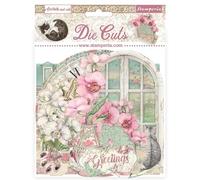 Stamperia International KFT Stamperia Assorted Die Cuts Orchids and Cats, Multicoloured, 5.9 x 5.9 in
