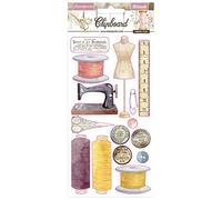 STAMPERIA INTERNATIONAL, KFT Stamperia-Chipboard -Threads, Multicoloured, One Size