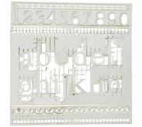 STAMPERIA INTERNATIONAL, KFT Stamperia-Decorative Chips-Alphabet and Numbers, Various, 14 x 14 cm