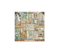 STAMPERIA INTERNATIONAL, KFT Stamperia-Mini Scrapbooking Pad-Atelier Des Arts, Multicoloured, 8 x 8 inches SBBS33