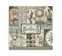 STAMPERIA INTERNATIONAL, KFT Stamperia-Mini Scrapbooking Pad-Voyages Fantastiques, Multicoloured, 8 x 8 inches