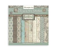 Stamperia International KFT Stamperia Scrapbooking Pad 10 Sheets 30.5 x 30.5 (12x12) Maxi Background Selection Voyages Fantastiques, Multicoloured, 12 x 12 inch