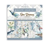 STAMPERIA INTERNATIONAL, KFT Stamperia-Scrapbooking Pad-Romantic Sea Dream, Multicoloured, 12 x 12 inches