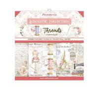 STAMPERIA INTERNATIONAL, KFT Stamperia-Scrapbooking Pad-Romantic Threads, Multicoloured, 12 x 12 inches