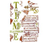 Stamperia International KFT Stencil D-Time is an Illusion, Multicoloured, 20x15 cm
