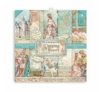 Stamperia International Mini Scrapbooking Pad-Double Face-Sleeping Beauty, Various, 8 x 8 inches
