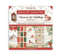 Stamperia International Mini Scrapbooking Pad-Romantic-Home for The Holidays, Multicoloured, 8 x 8 inches