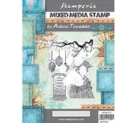 Stamperia International Mixed Media Stamp-Sir Vagabond in Japan-Lantern, Grey, 18 x 20 cm
