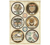 Stamperia International Rice Paper-Alchemy-Rounds, Various, A4