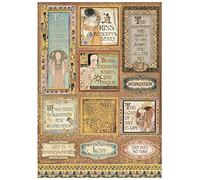 Stamperia International Rice Paper-Klimt-Quotes and Labels, Various, A4