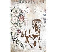 Stamperia International Rice Paper-Romantic Running Horse, Various, A4
