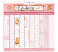 Stamperia International Scrapbooking Pad - BabyDream Pink, Multicolour, 12 x 12 inches (SBBL107)