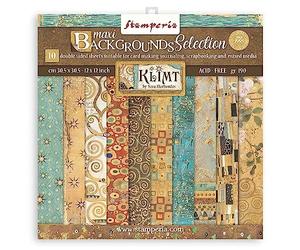 Stamperia International Scrapbooking Pad-Maxi Background Selection-Klimt, Various, 30.5x30.5 cm,SBBL101