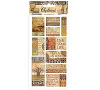Stamperia International Stamperia-Adhesive Shapes-Savana, Multicoloured, 15 x 30 cm
