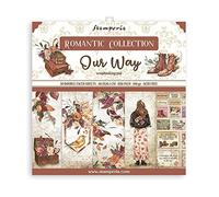 Stamperia International Stamperia-Mini Scrapbooking Pad-Our Way, Multicoloured, 8 x 8 inches (SBBS64)