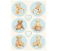 Stamperia International Stamperia-Rice Paper-Daydream Rounds Bear Blue, Multicoloured, A4