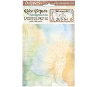 Stamperia International Stamperia Selection of 8 A6 Rice Paper Backgrounds Create Happiness Oh Lá, 0, One Size