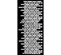 Stamperia International Thick Stencil-Lady Vagabond-Lifestyle Brick Wall, Transparent, 12x25 cm