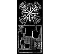 Stamperia International Thick Stencil-Lady Vagabond-Lifestyle Compass, Transparent, 12x25 cm