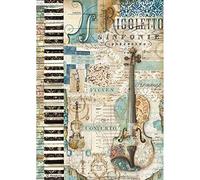 Stamperia Intl DFSA4324 Stamperia Rice Paper Sheet A4 Music Violin