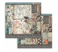 STAMPERIA INTL, KFT (3PL) Scrapbooking Double-Sided Paper-Sir Vagabond in Japan Mechanical Fish, Multicoloured, 30,5x30,5