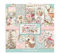 STAMPERIA INTL, KFT (3PL) Stamperia-Scrapbooking Pad-Double Face-Pink Christmas, Multicoloured, 15.24x15.27