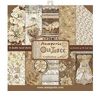 Stamperia Intl Paper PAD 12X12 10PK, Old Lace, 10 Designs/1 Each, One Size