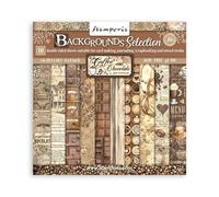 Stamperia Mini Scrapbooking Pad 10 20.3 x 20.3 cm (8x8) Backgrounds Selection Coffee and Chocolate