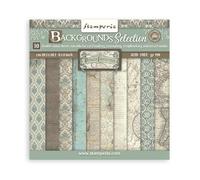 Stamperia International KFT Stamperia Mini Scrapbooking Pad 10 20.3 x 20.3 cm (8x8) Backgrounds Selection Voyages Fantastiques, Multicoloured, 8 x 8 inch