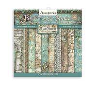 Stamperia Mini Scrapbooking Pad-Backgrounds Magic Forest, Paper, Multicoloured, 8 x 8 inches