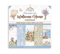 Stamperia Mini Scrapbooking Pad-Create Happiness-Welcome Home, 0, 30.5 x 30.5 cm