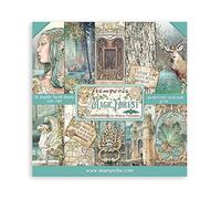 Stamperia Mini Scrapbooking Pad-Magic Forest, Paper, Multicoloured, 8 x 8 inches