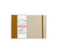 Stamperia - Mixed Media Journal with 36 Plain Watercolour Pages, Hot-Pressed and Acid Free, Lay-Flat Binding, Customisable Hard Cover, with Elastic Closure and Ribbon Marker (14.8 cm x 9 cm) (300 g)