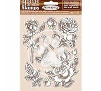 Stamperia Natural Rubber Stamp-Passion Rose, 14 x 18 cm