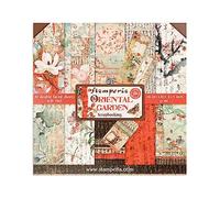 Stamperia International KFT Paper Pad 10 Sheets Double-Sided Oriental Garden, Multicoloured, 20.3 x 20.3 (8" x 8")
