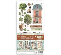 Stamperia - Paper Cut Outs for Scrapbooking, Albums, Card Making, Bullet Journalling and More, Acid Free, Double Sided, 4 Sheets, Perfect for Hobbies, Crafts, and Gifting (Art of Travelling)