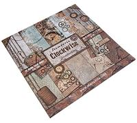 STAMPERIA Paper Pad 10 Sheets Double Sided Clocks, Paper, Multi-Colour, 30.5 x 30.5 (12" x 12")