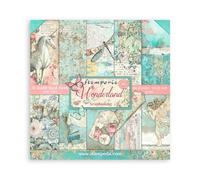 STAMPERIA Paper Pad 10 Sheets Double-Sided Wonderland Paper, Multi-Colour, 30.5 x 30.5 (12" x 12")