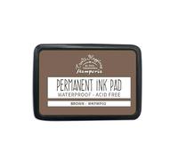 Stamperia - Permanent Ink Pad for Scrapbooks, Albums, Card Making, Bullet Journals, and More, Acid-Free, Fade-Resistant, Waterproof, Fast-Drying and Non-Bleeding for Smudge-Free Stamping (Brown)