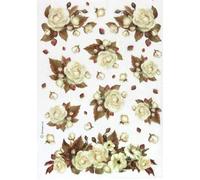 Stamperia Printing Rice Paper Size A4 - DFSA4152 - Vintage White Roses for Decoupage