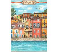 Stamperia Rice Paper-Blue Dream-Colorful Life, 0, A4