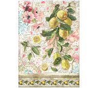 Stamperia Rice Paper-Blue Dream-Lemons, 0, A4