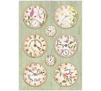 Stamperia Rice Paper-Create Happiness-Welcome Home-Clocks, Multicoloured, A4