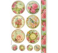 Stamperia Rice Paper for Decoupage A4 - Vintage Roses and Birds