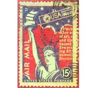 Stamperia Rice Paper for Decoupage A4 - Vintage USA Air Mail Stamp Design